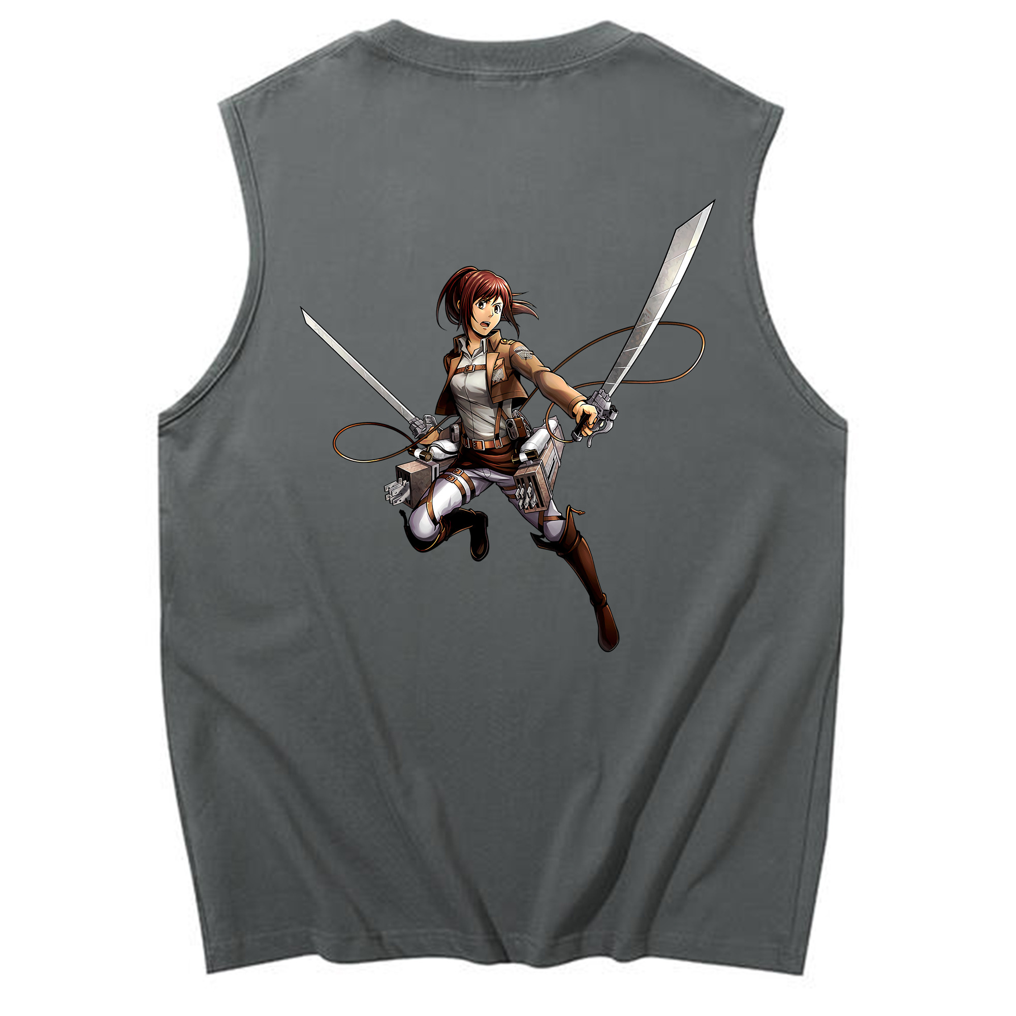 （画像用） 進撃の巨人 サシャ·ブラウス Attack on Titan Sasha Blaus コットン100％タンクトップ（背面プリント）